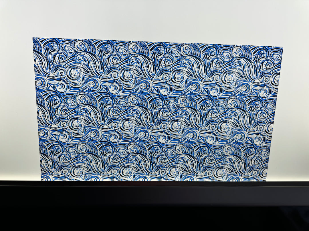 PatternPly® Transparent Blue, Silver, and Black Swirls