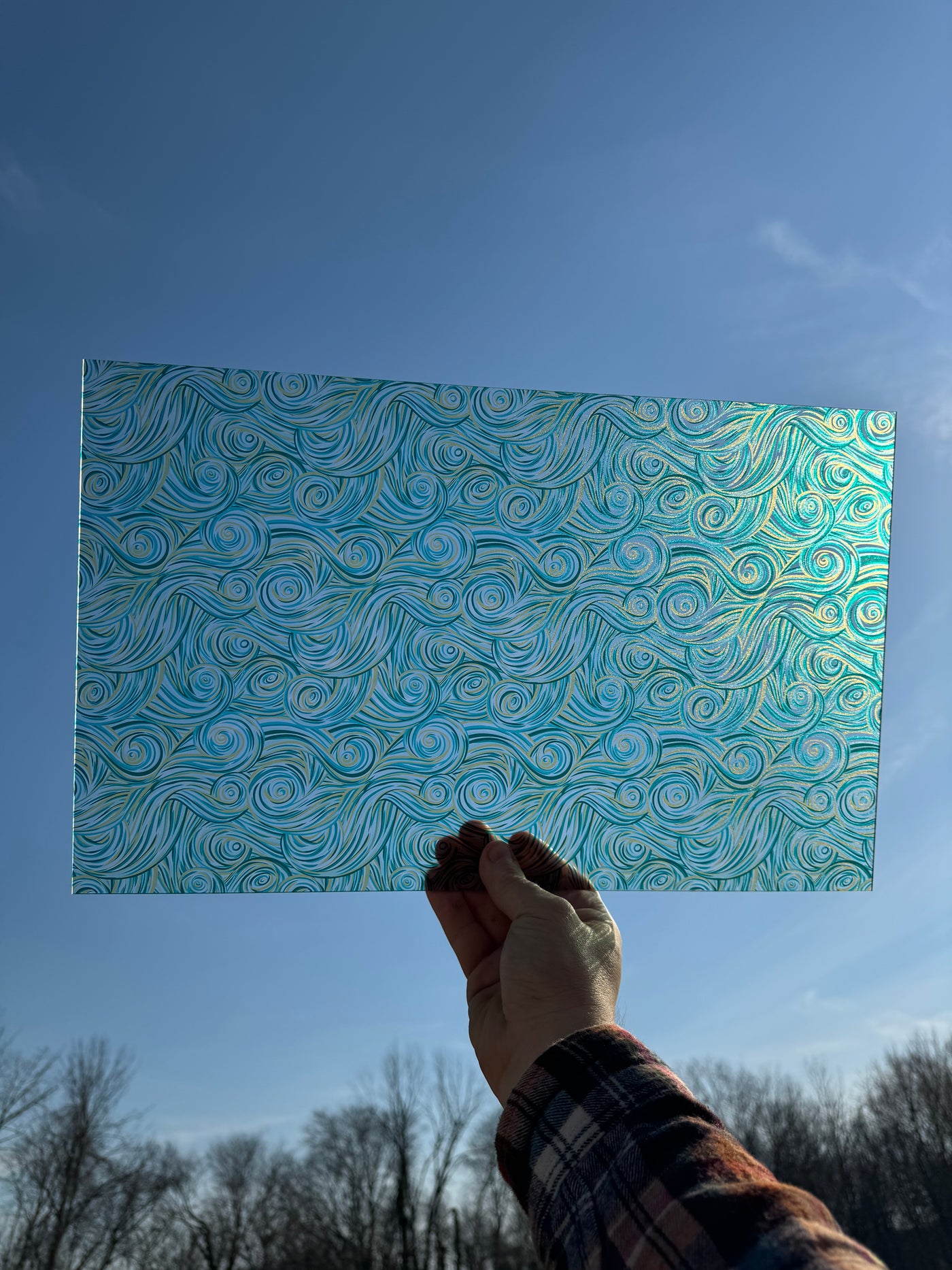 PatternPly® Acrylic Transparent Beachy Swirls