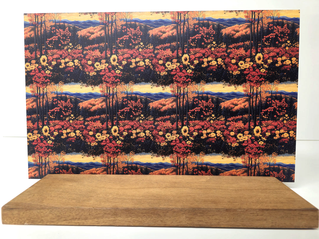 PatternPly® Fall Floral Mountain Range Large