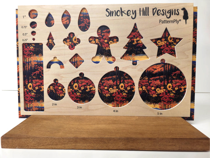 PatternPly® Fall Floral Mountain Range Large