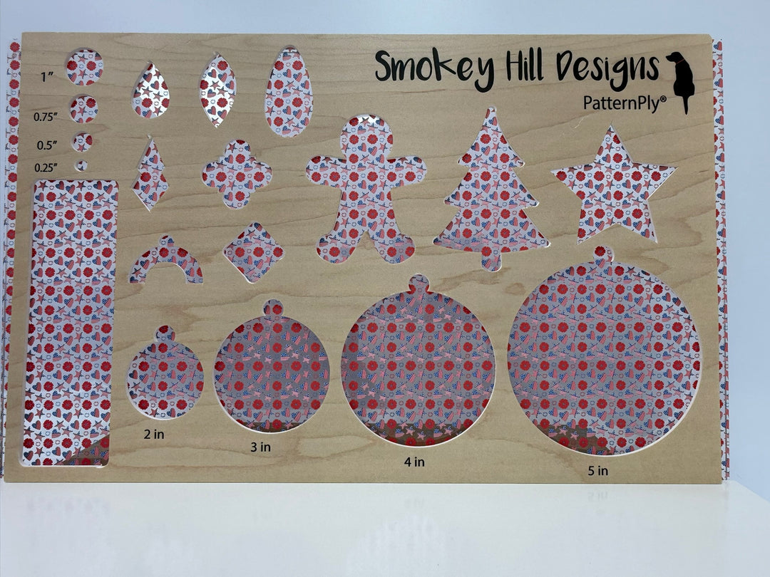 PatternPly® Scattered Patriotic Hearts and Stars MICRO