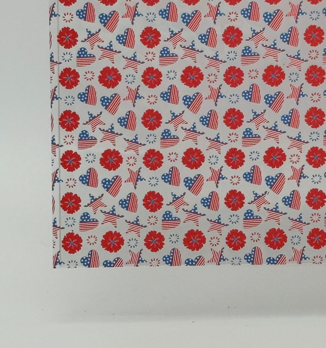 PatternPly® Scattered Patriotic Hearts and Stars MICRO