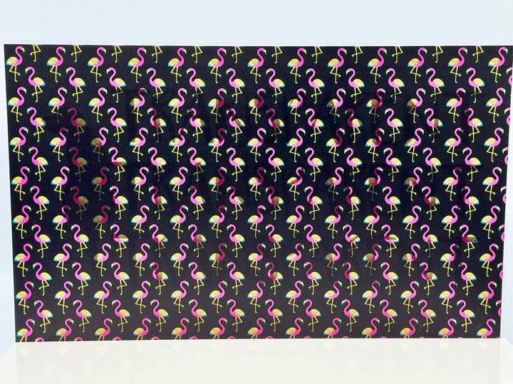 PatternPly® Transparent Neon Flamingos LARGE