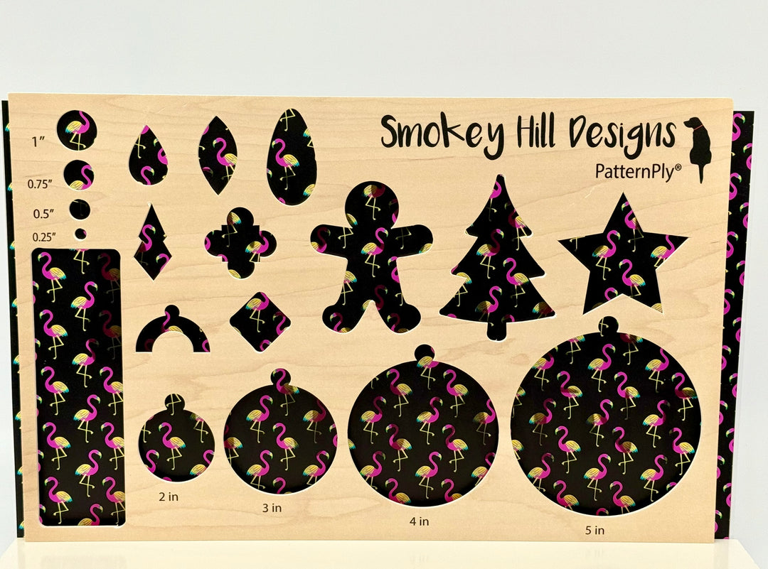 PatternPly® Transparent Neon Flamingos LARGE