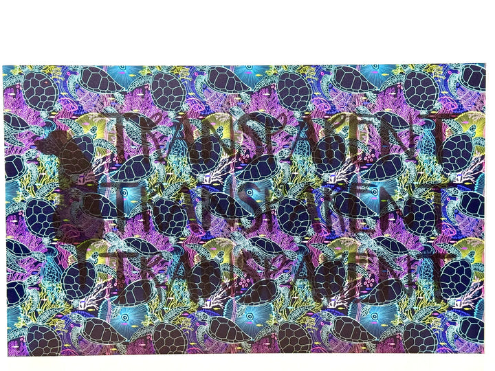 PatternPly® Transparent Glowing Sea Turtles
