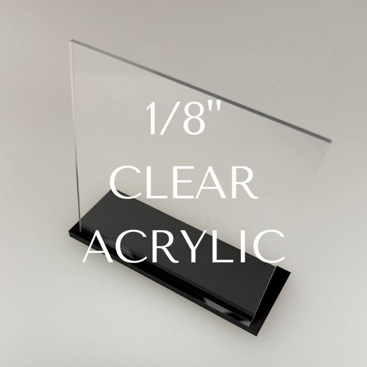 1/8" Clear Acrylic (per sheet)