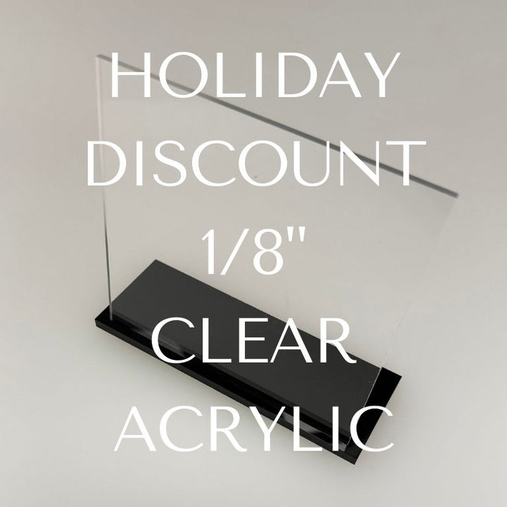 1/8" Clear Acrylic (per sheet)