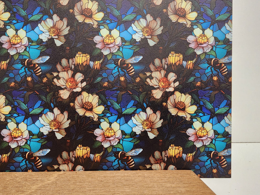 PatternPly® Stained Glass Bees and Flowers