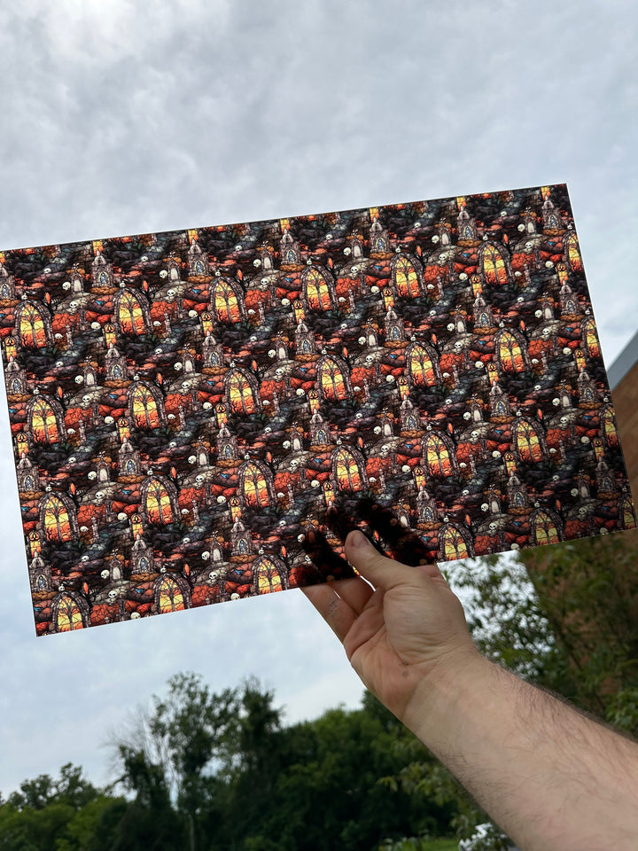 PatternPly® Transparent Skull Cemetery