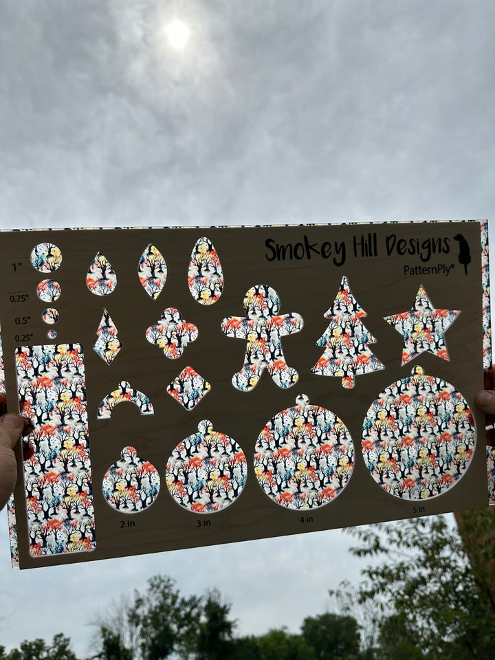 PatternPly® Transparent Watercolor Spooky Trees