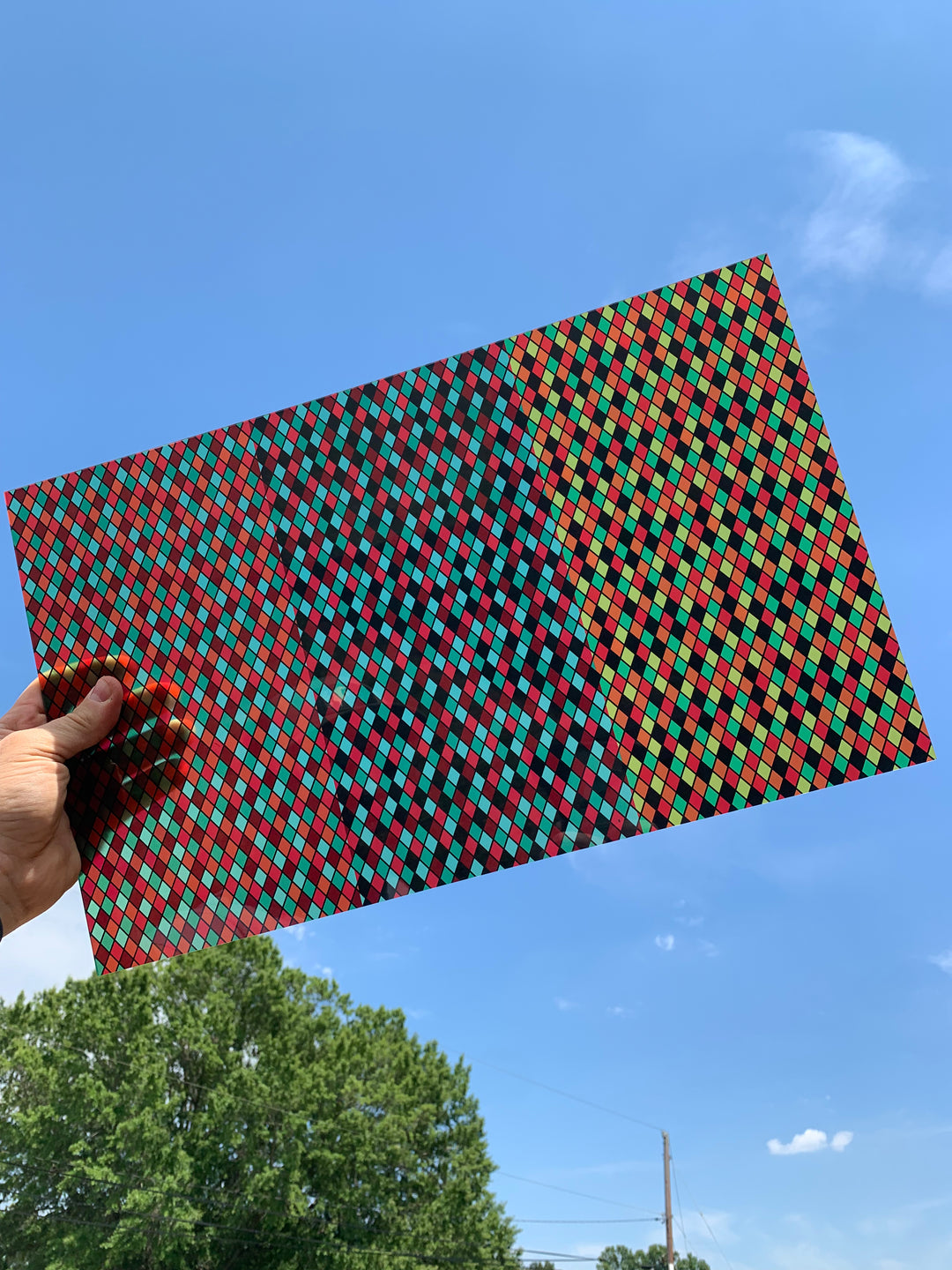 PatternPly® Transparent Christmas and Kwanzaa Diamond Stained Glass Trio