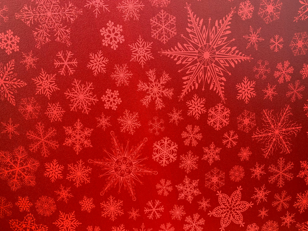 PatternPly® Large Red Snowflakes