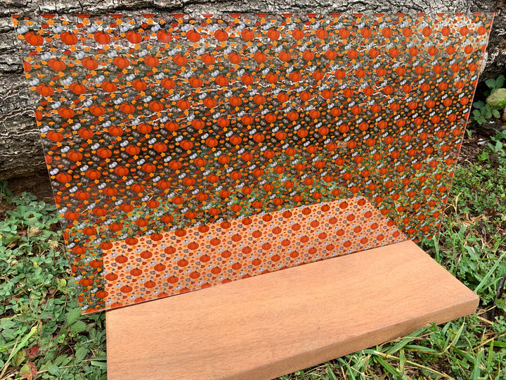 PatternPly® Scattered Gray and Orange Pumpkins