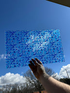PatternPly® Transparent Large Blue Bubbles sheet showing the pattern
