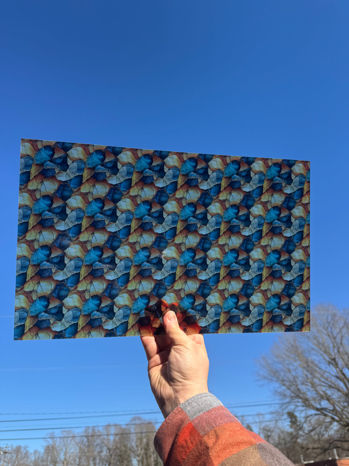 PatternPly® Transparent Neutral Ink LARGE sheet showing the pattern