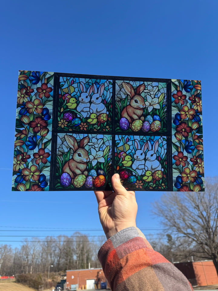 PatternPly® Acrylic Transparent Stained Glass Easter Animals LARGE