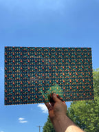 PatternPly® Transparent Trippy Christmas Trees sheet showing the pattern