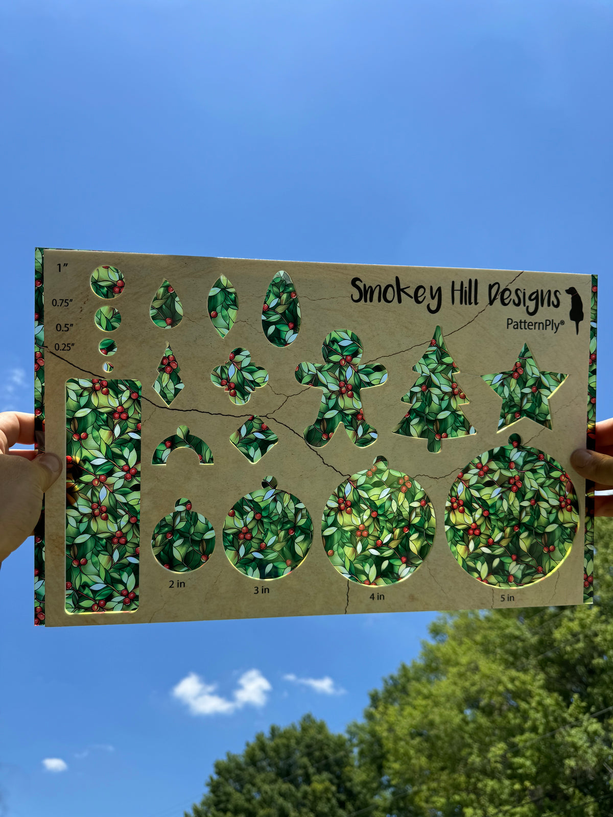 PatternPly® Transparent Stained Glass Mistletoe product photo 2