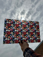 PatternPly® Transparent Stained Glass Dark Wedding Floral sheet showing the pattern
