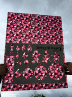 PatternPly® 19x24" Transparent Black and Red Hearts Original Scale product photo 2
