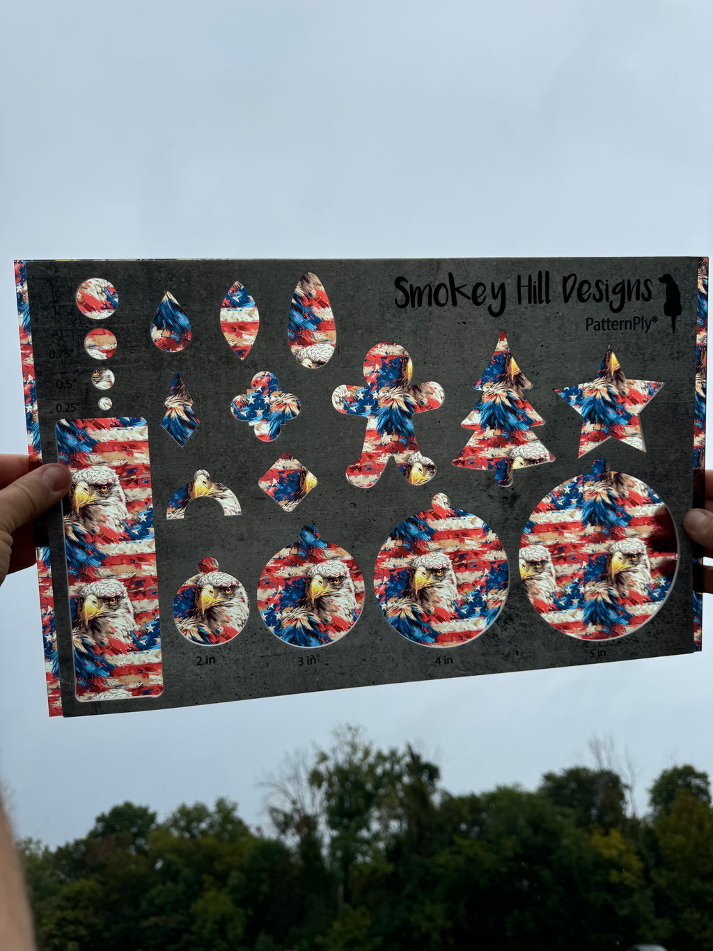 PatternPly® Transparent American Flag Eagle Large product photo 2