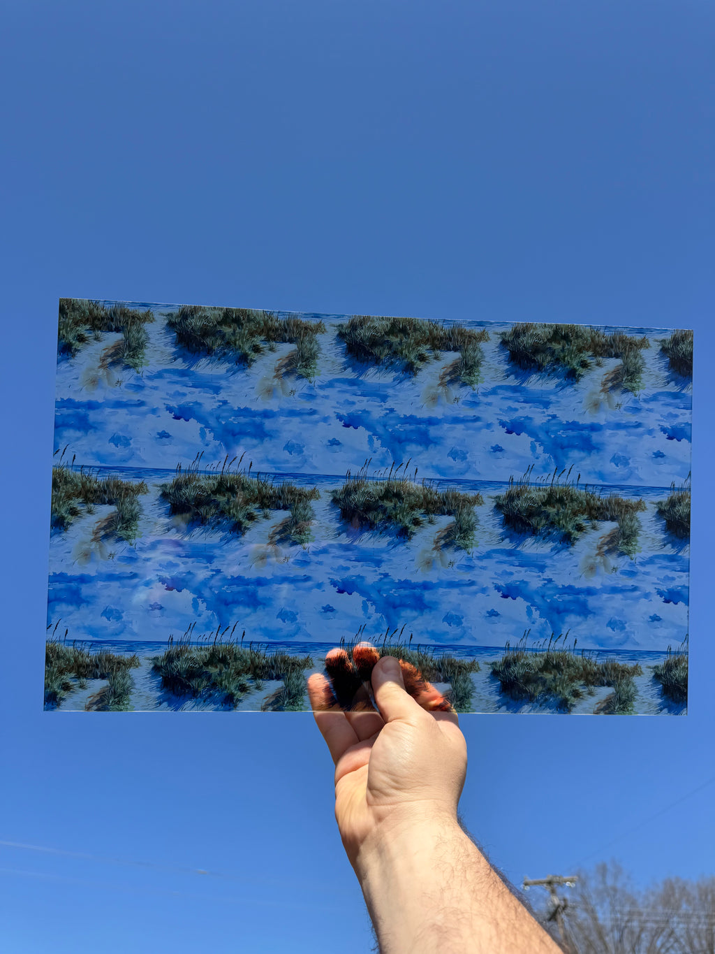 PatternPly® Transparent Dunes and Blue Skies Large sheet showing the pattern