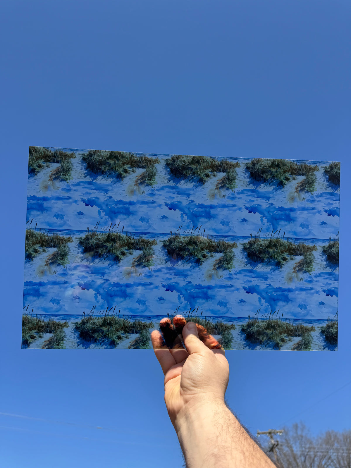 PatternPly® Transparent Dunes and Blue Skies Large sheet showing the pattern