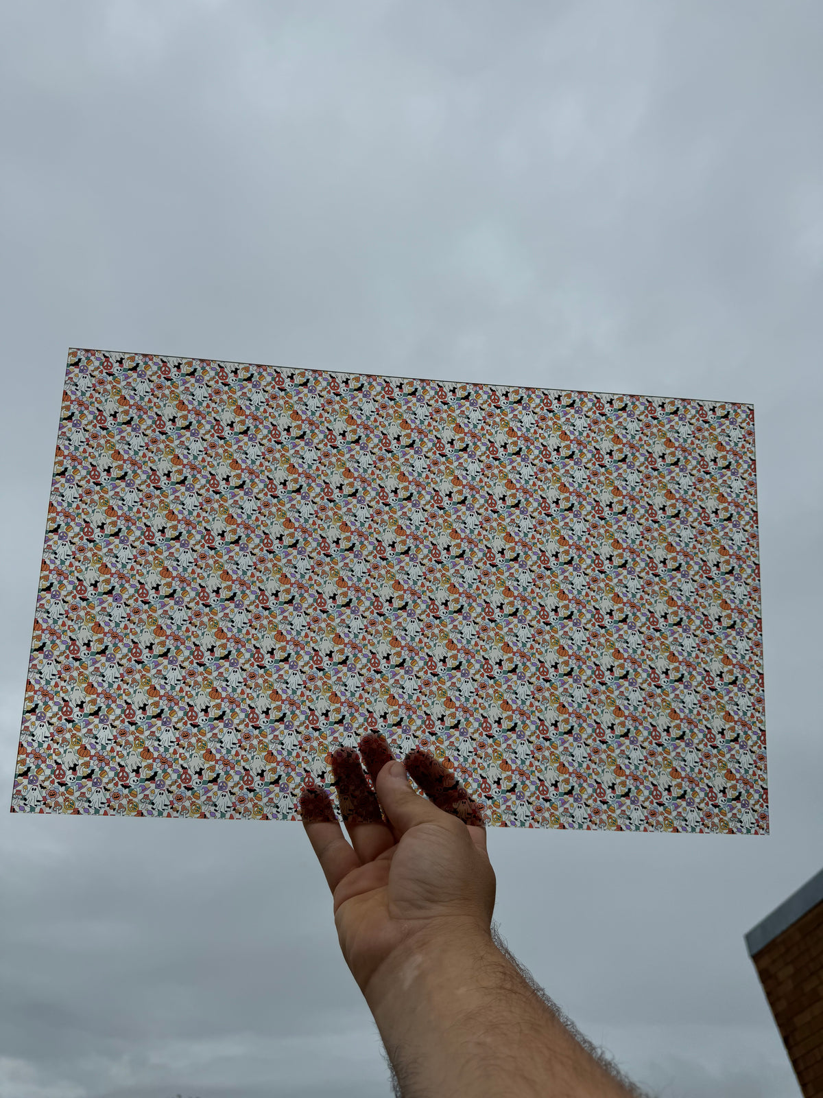 PatternPly® Transparent Micro Groovy Halloween sheet showing the pattern