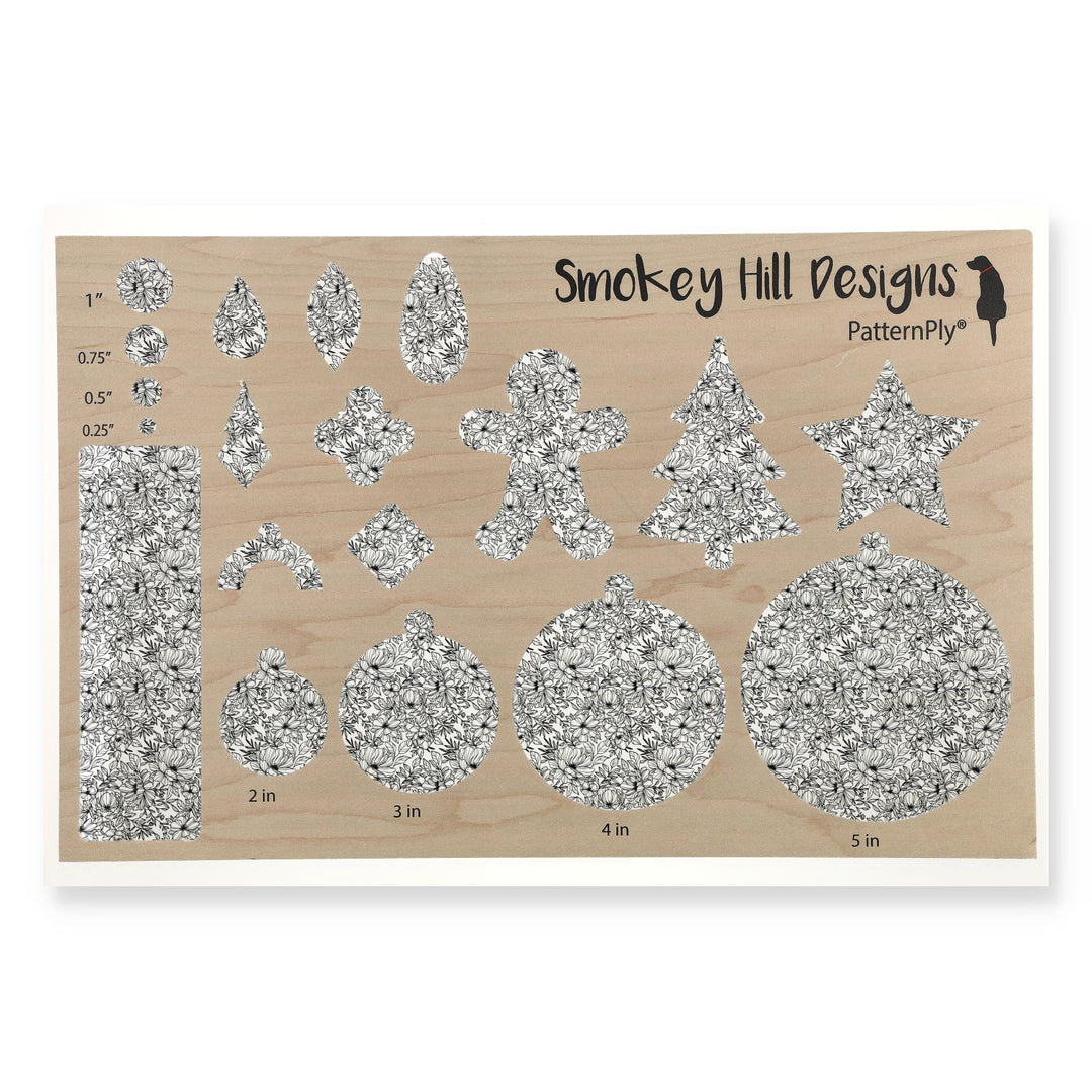 PatternPly® Full Coverage Black Peaceful Garden