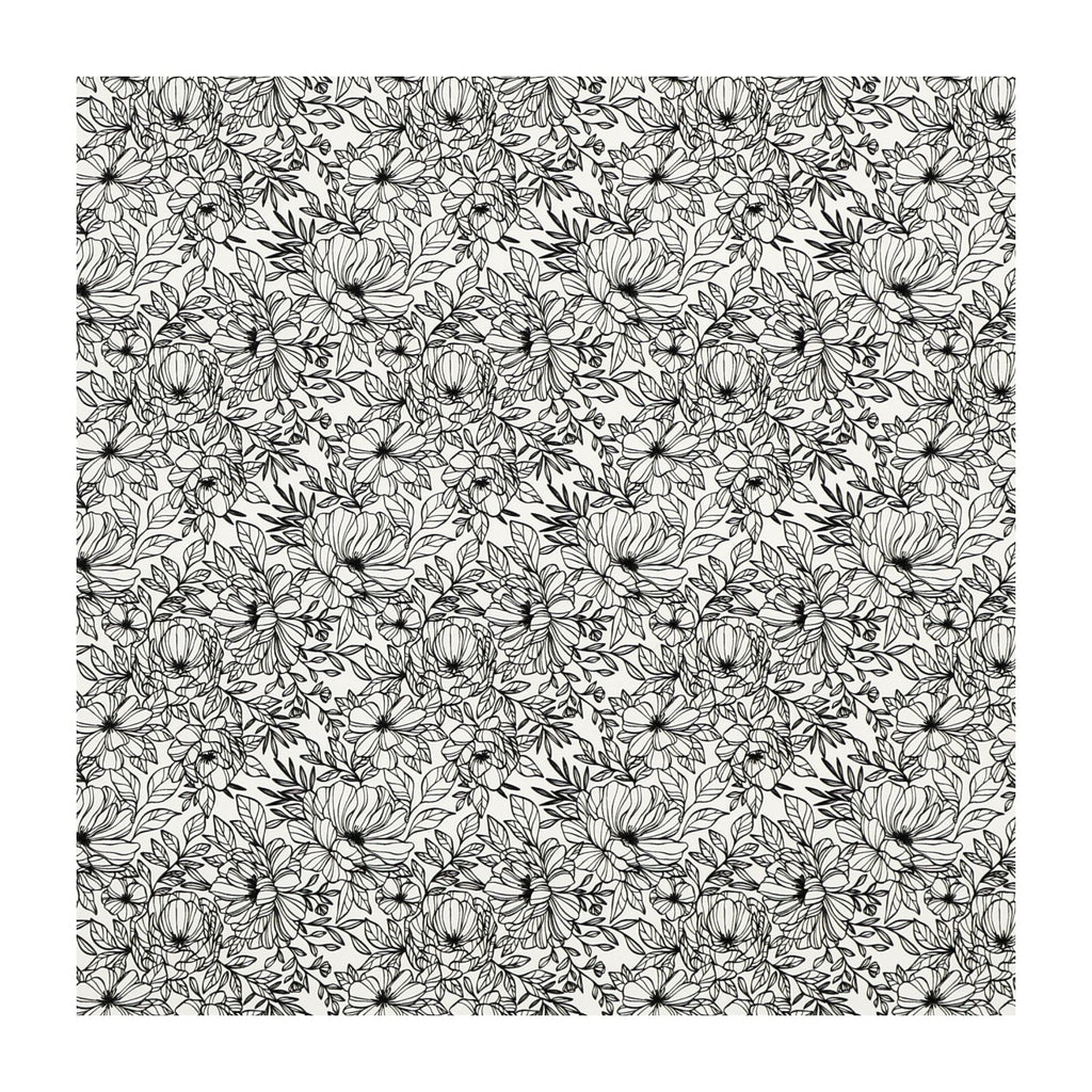 PatternPly® Full Coverage Black Peaceful Garden sheet showing the pattern