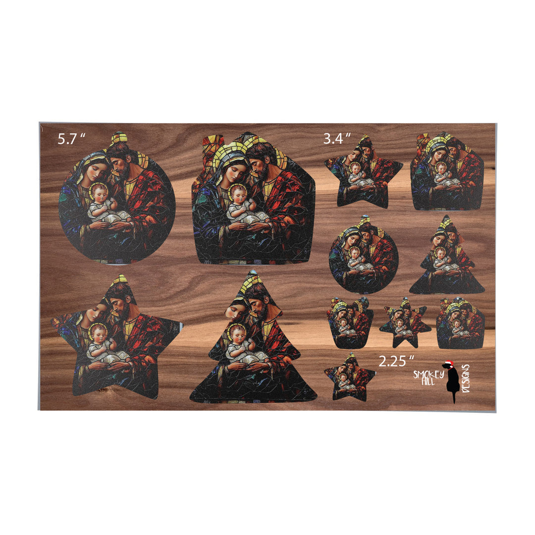 PatternPly® Full Coverage Holy Family Stained Glass 3 sizes