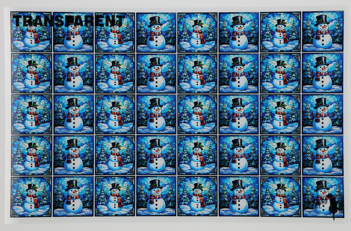 PatternPly® Transparent Jolly Snowmen Extra Small