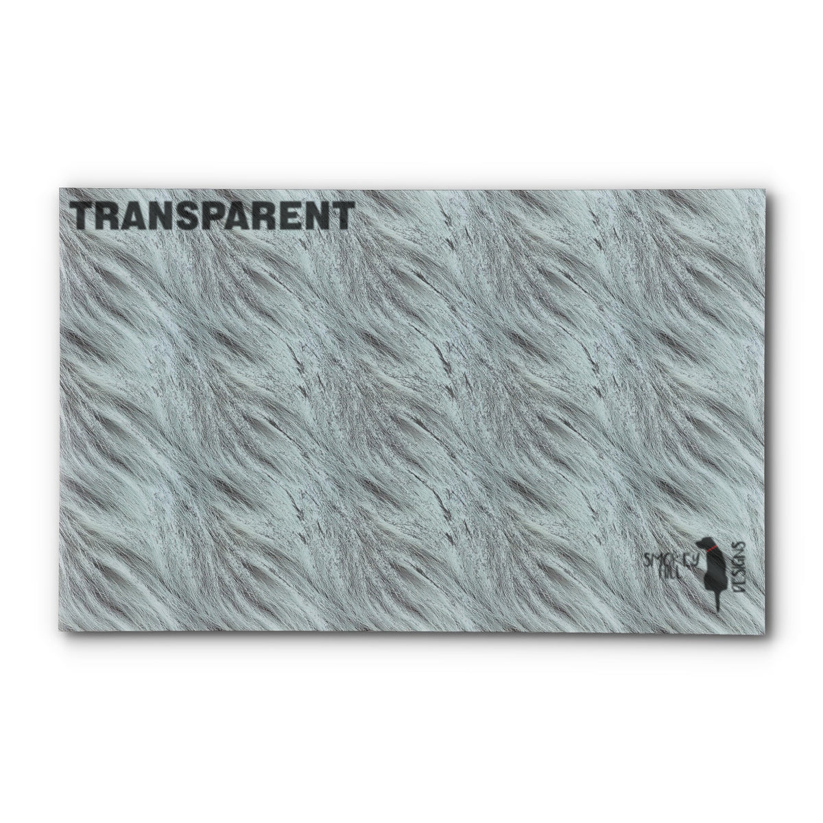 PatternPly® Transparent White Wiry Fur sheet showing the pattern