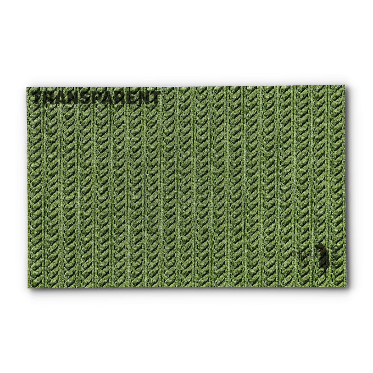 PatternPly® Transparent Cable Knit Sage sheet showing the pattern