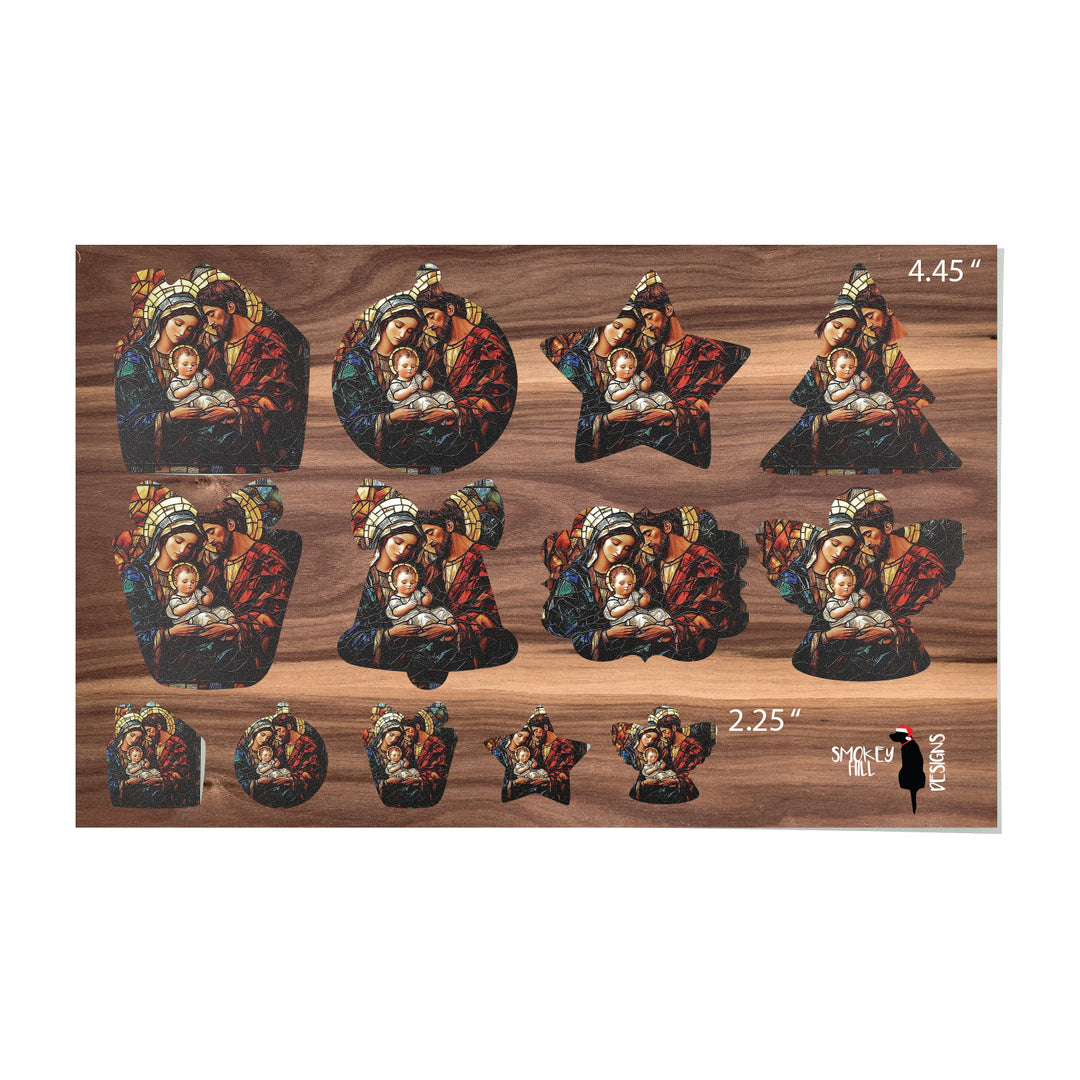 PatternPly® Transparent Holy Family Stained Glass 2 sizes