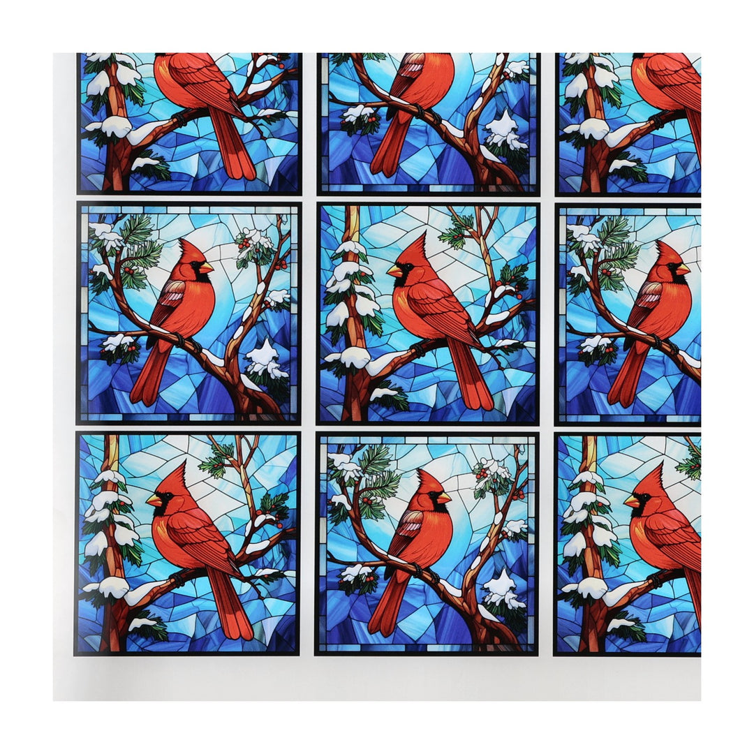 PatternPly® Transparent Christmas Cardinal Small