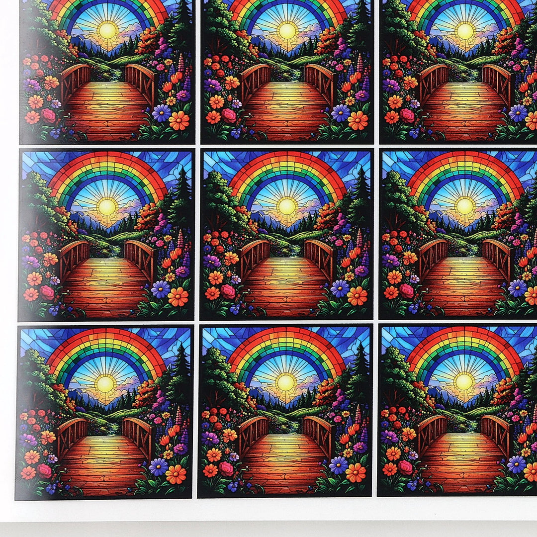 PatternPly® Full Coverage Crossing the Rainbow Bridge Extra Small