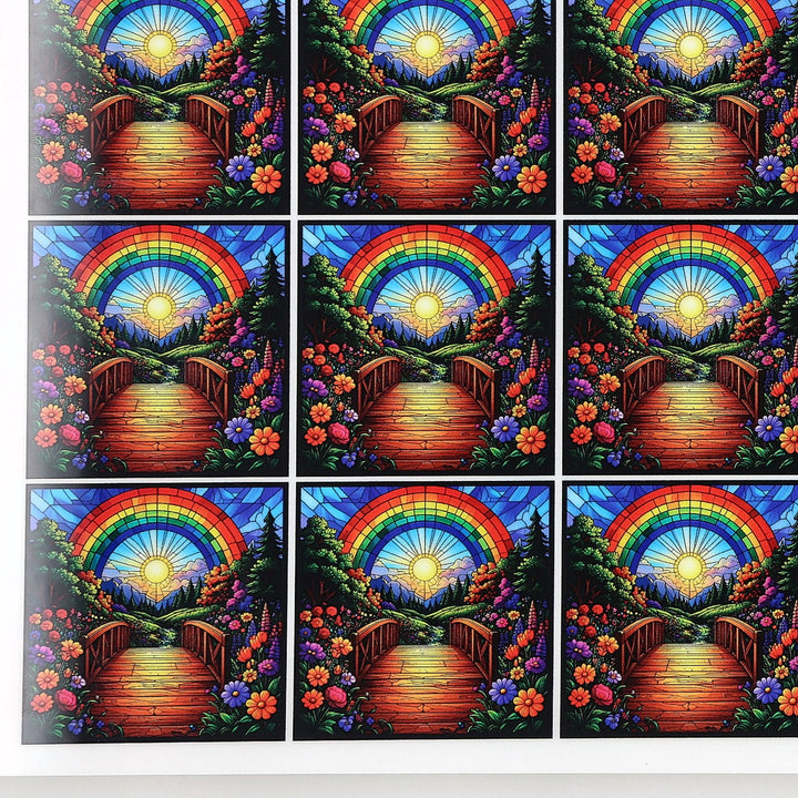 PatternPly® Full Coverage Crossing the Rainbow Bridge Extra Small