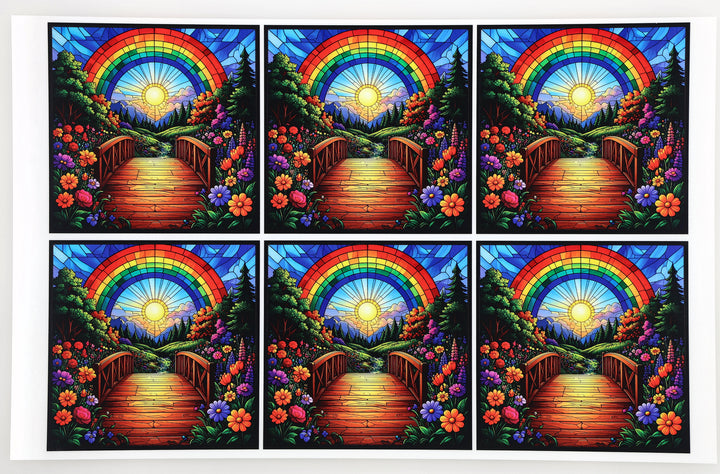 PatternPly® Full Coverage Crossing the Rainbow Bridge Large