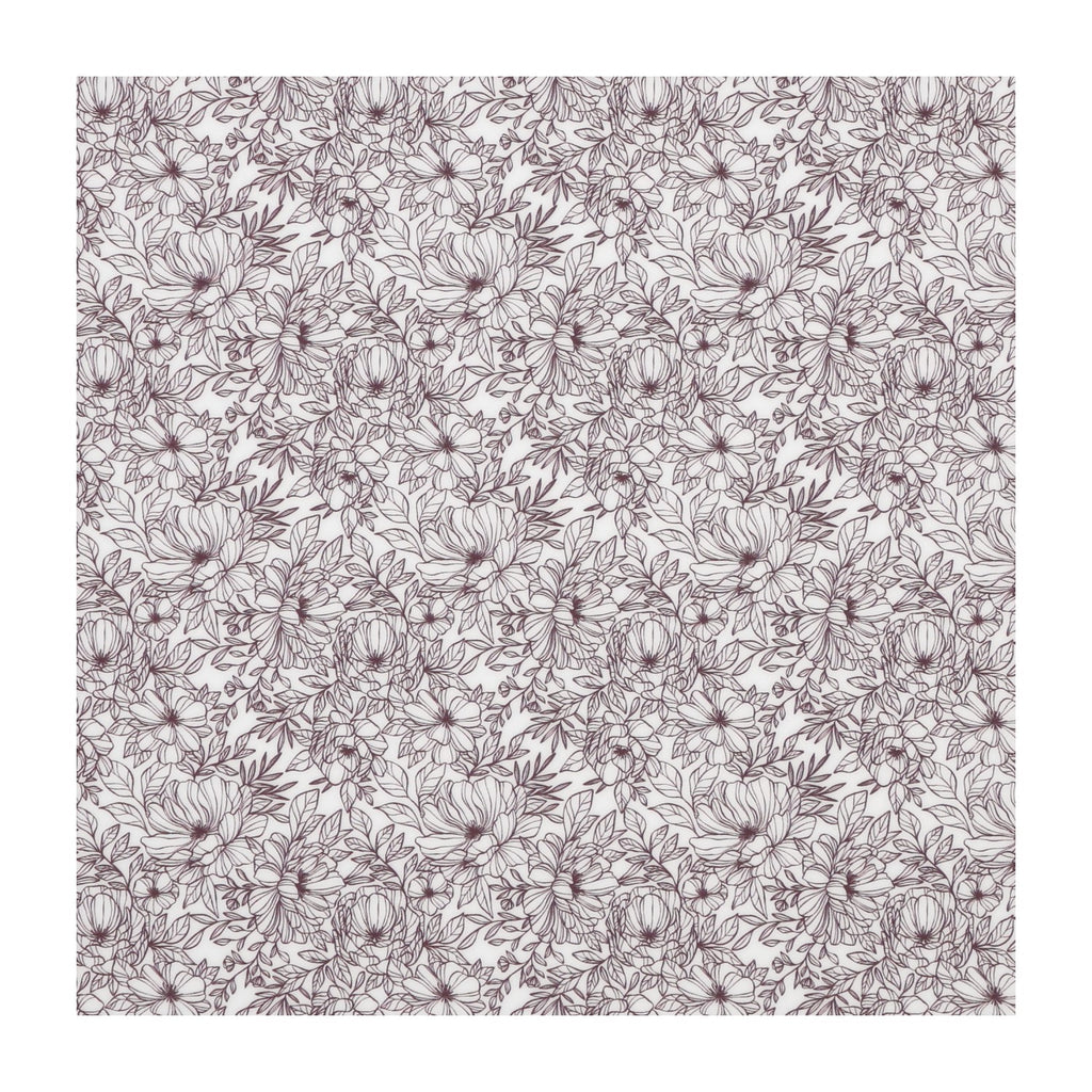 PatternPly® Full Coverage Hushed Mauve Peaceful Garden sheet showing the pattern