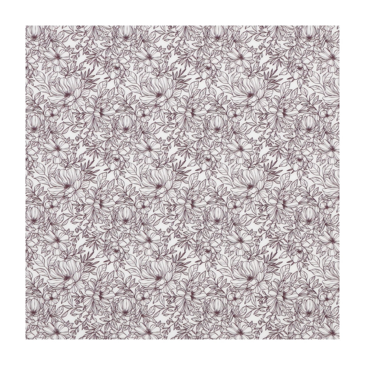 PatternPly® Full Coverage Hushed Mauve Peaceful Garden sheet showing the pattern