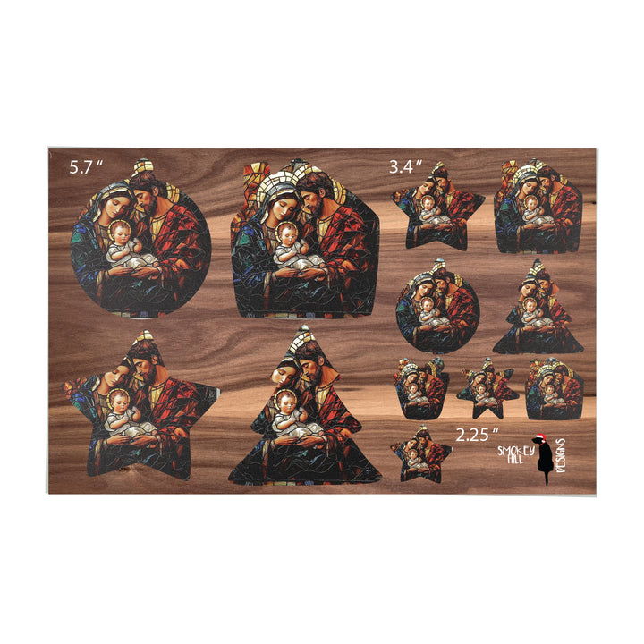 PatternPly® Transparent Holy Family Stained Glass 3 sizes