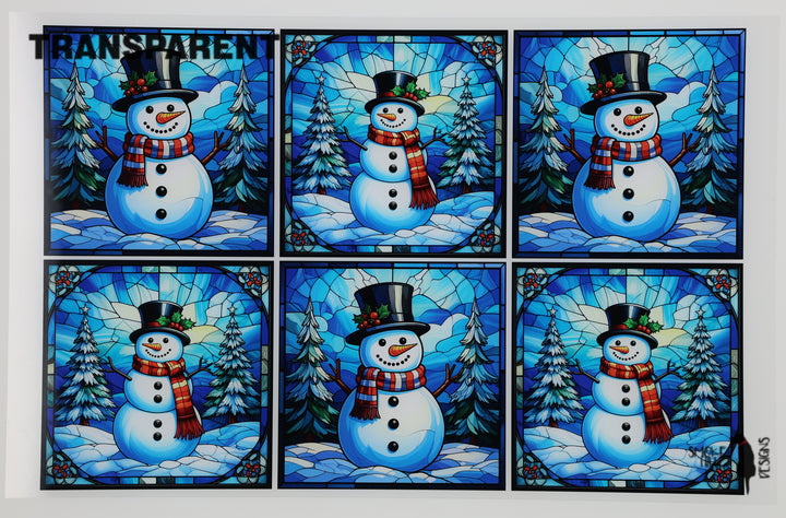 PatternPly® Transparent Jolly Snowmen Large