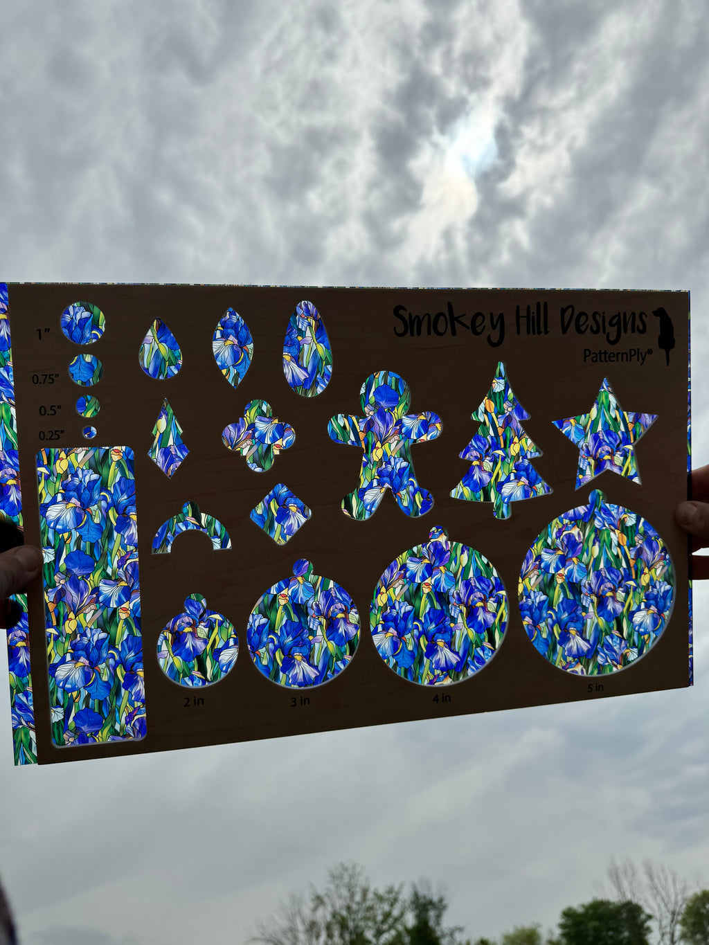 PatternPly® Transparent Stained Glass Irises product photo 2