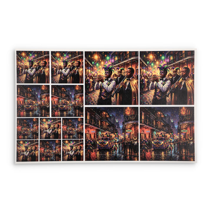 PatternPly® Full Coverage Mardi Gras Parade 3 sizes