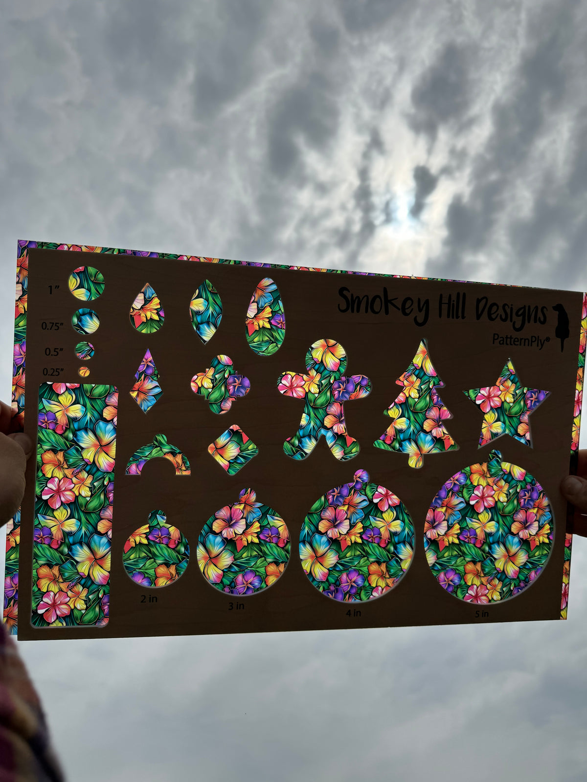 PatternPly® Transparent Stained Glass Hawaiian Floral product photo 2