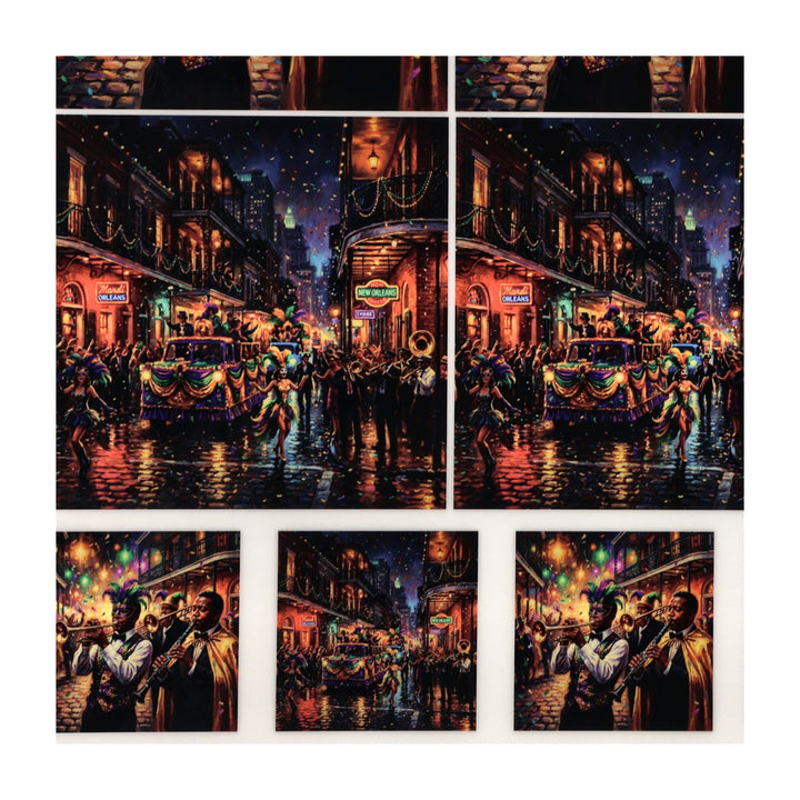 PatternPly® Full Coverage Mardi Gras Parade 2 sizes