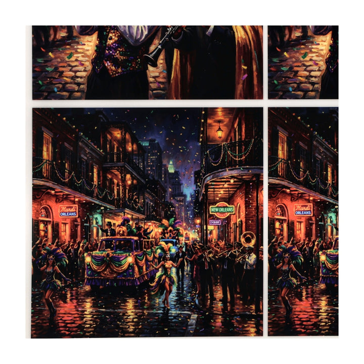 PatternPly® Full Coverage Mardi Gras Parade 3 sizes