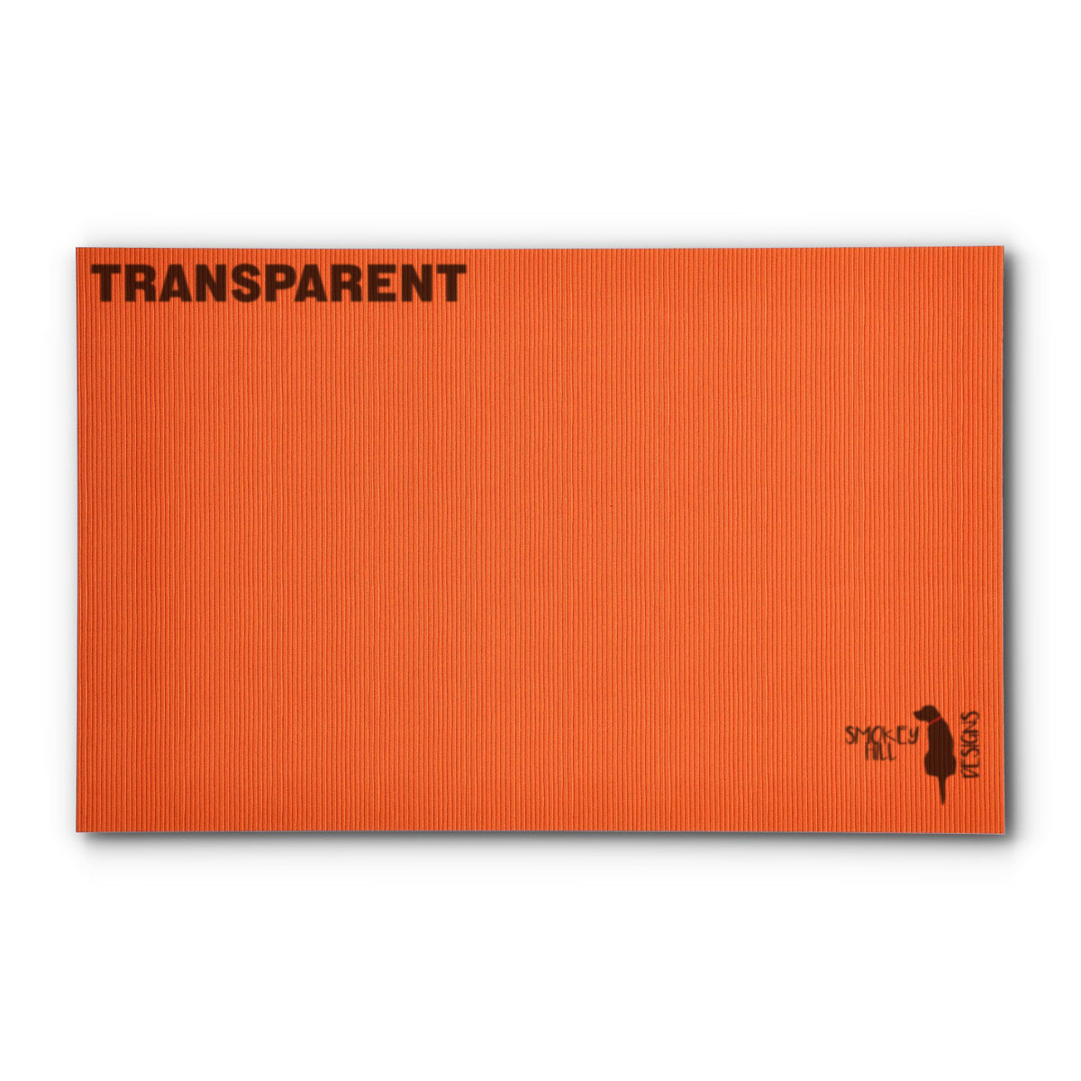 PatternPly® Transparent Corduroy Orange sheet showing the pattern