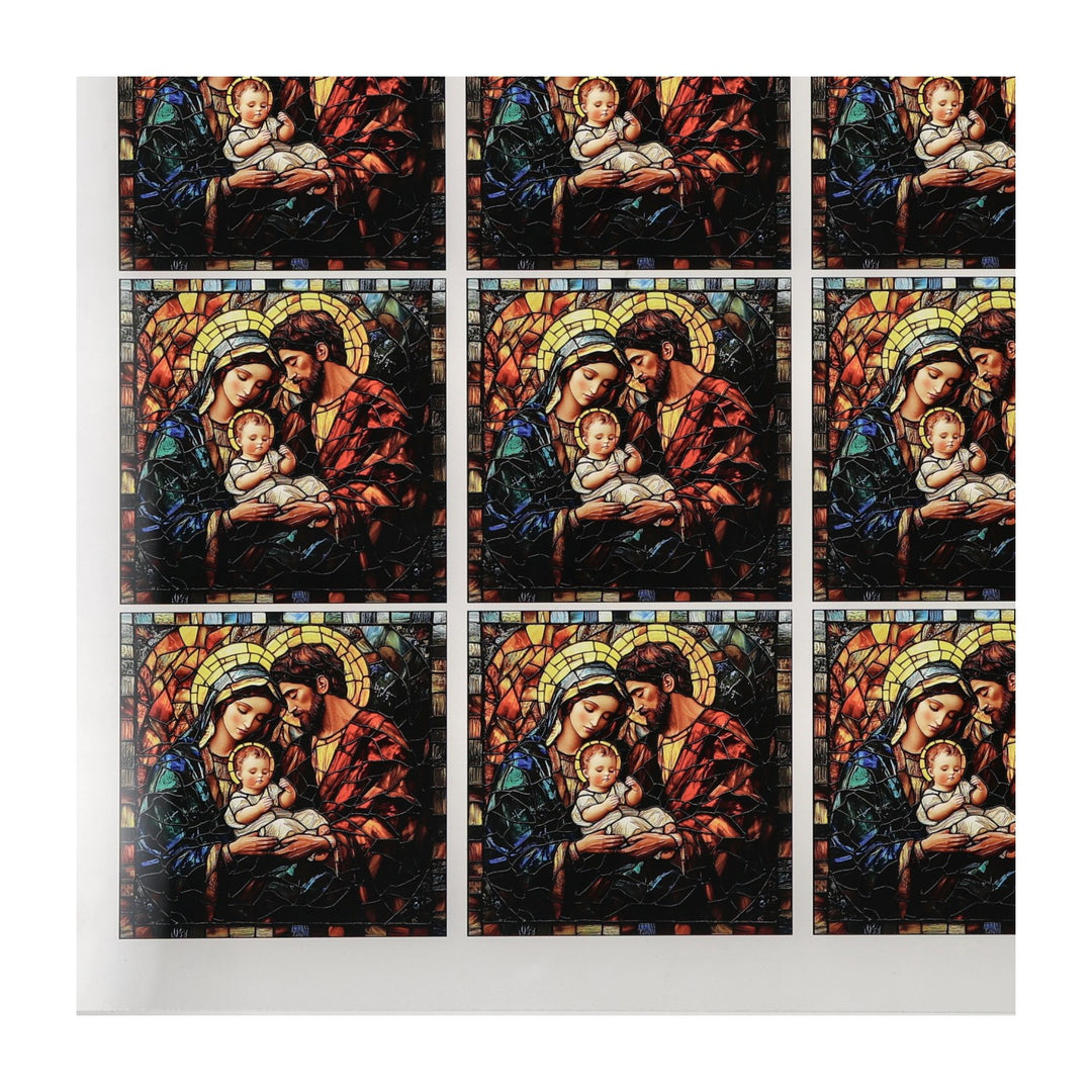 PatternPly® Transparent Holy Family Stained Glass Small